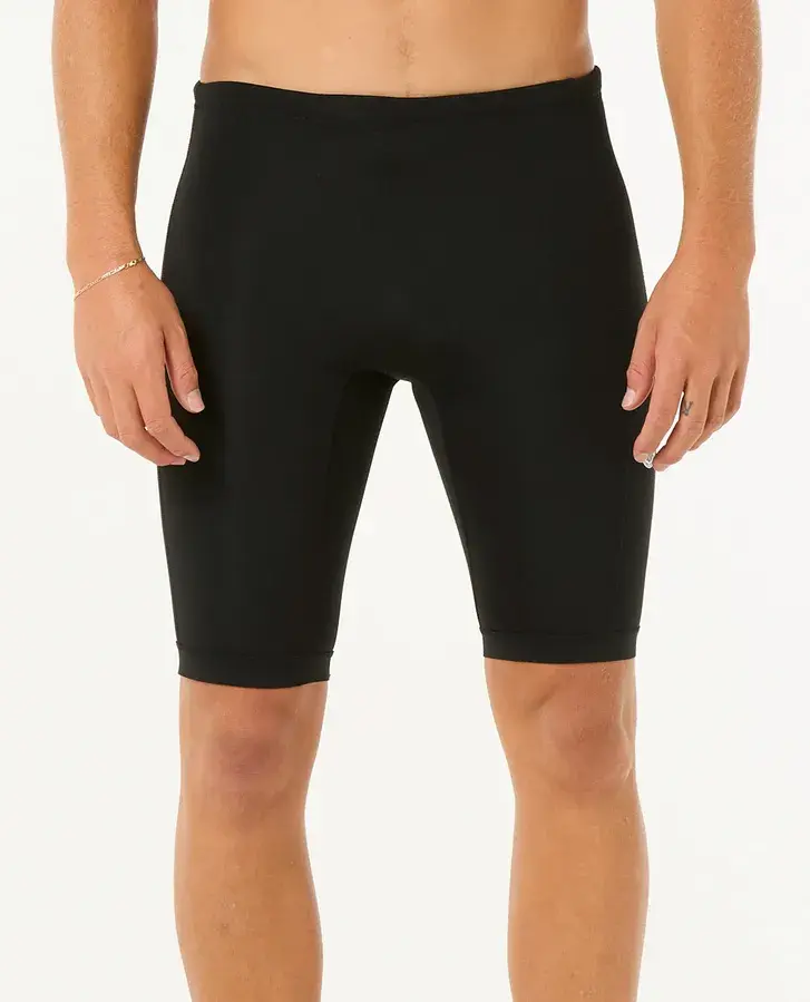 RIP CURL DAWN PATROL 1MM NEOPRENE SURF SHORT BLACK FRONT