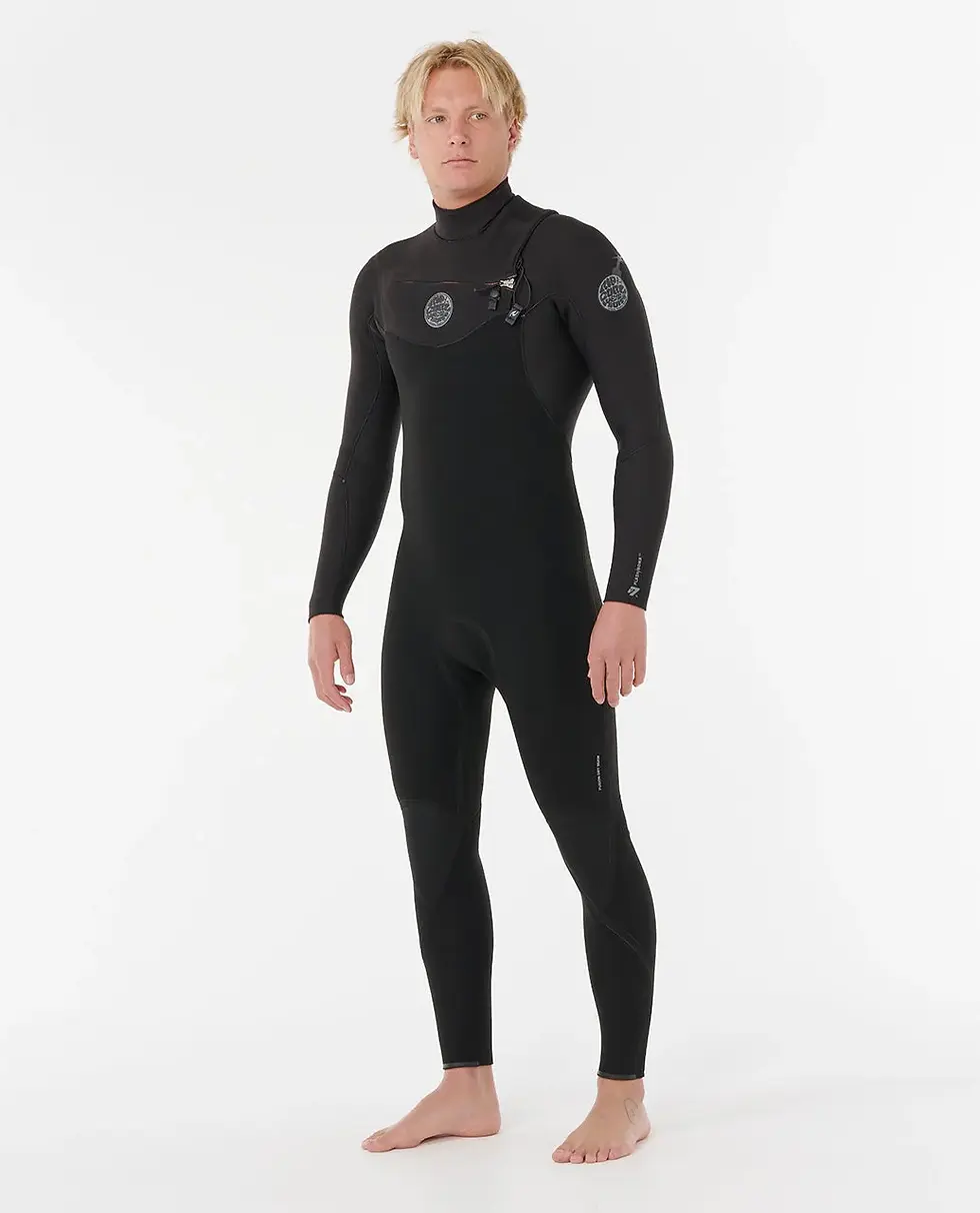 RIP CURL FLASHBOMB 3/2 CHEST ZIP MEN'S WETSUIT BLACK
