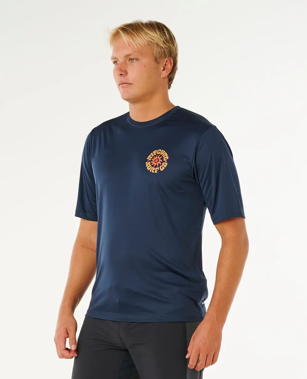 Miniatura: RIP CURL MEN'S PACIFIC RINSE SURFLITE UPF SHORT SLEEVE RASH VEST DARK NAVY