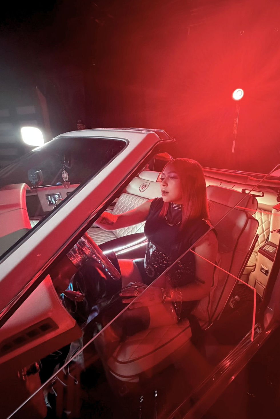 Stella Standingbear on Set for Mmhmm Remix ft. Paul Wall Music Video