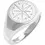 Thumbnail: Front view of 14K White Gold Compass Signet Ring