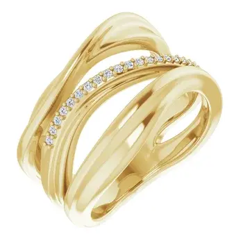 Thumbnail: 14K Yellow Gold .07 CTW Natural Diamond Freeform Ring