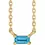 Thumbnail: 14K Yellow Gold Swiss Blue Topaz Solitaire 18"  Necklace front