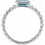 Thumbnail: 14K Gold Natural Sky Blue Topaz Ring side view