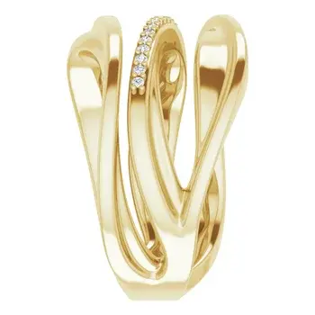 Thumbnail: 14K Yellow Gold .07 CTW Natural Diamond Freeform Ring side view