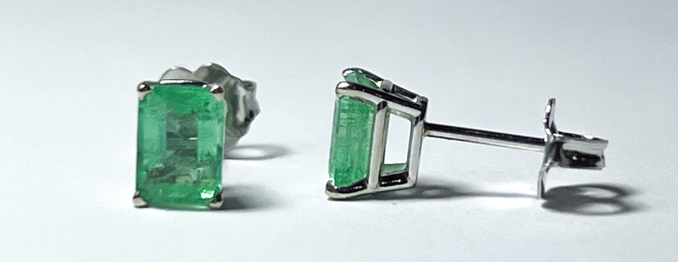 Green Emerald earrings