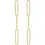 Thumbnail: Close up of 14K Yellow Gold Paperclip-Style Earrings