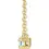Thumbnail: 14K Yellow Gold Sky Blue Topaz Solitaire 18" Necklace side