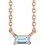 Thumbnail: 14K Rose Gold Sky Blue Topaz Solitaire 18" Necklace front