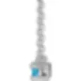14K White Gold Swiss Blue Topaz Solitaire 18" Necklace side