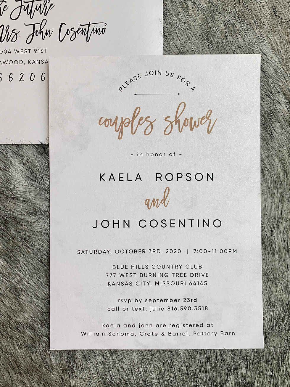 Thumbnail: Couple Shower Invitation with Envelopes |  Wedding Invitation Style 190