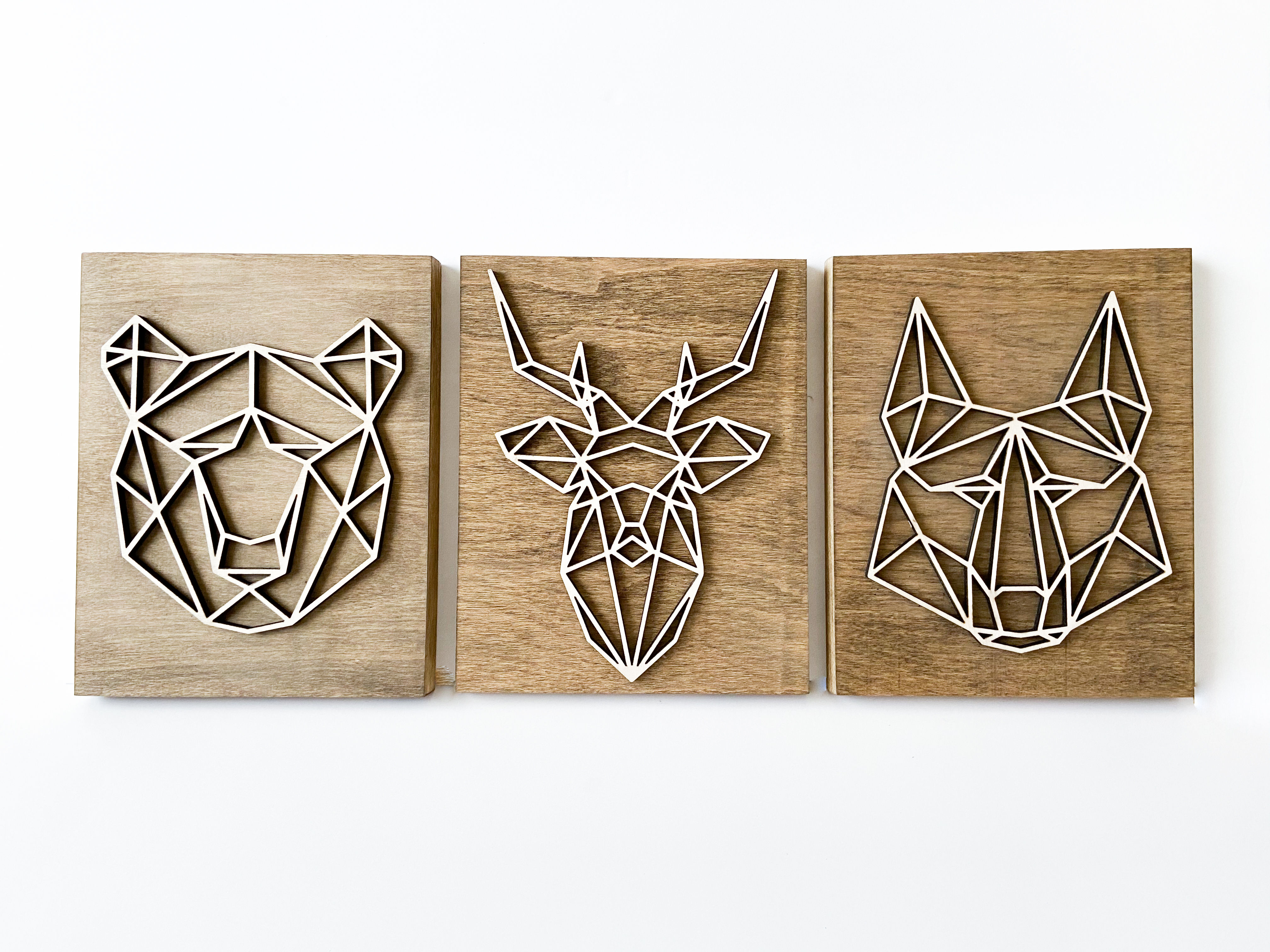 Geometric Animal Wall Art - Set of 3
