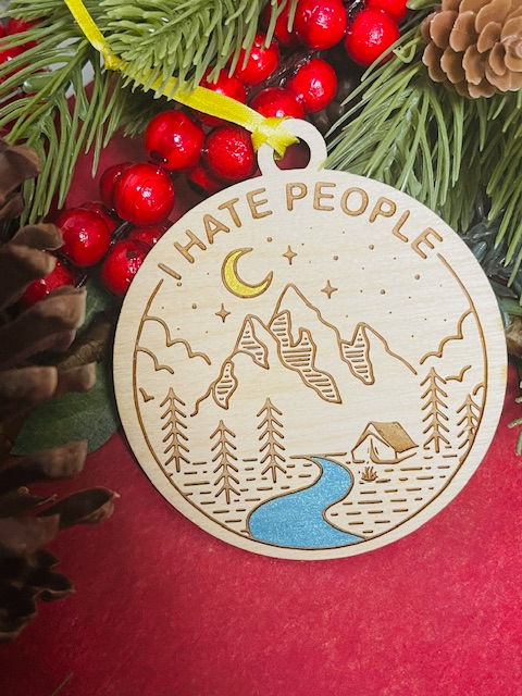 I Hate People Outdoorsy Ornament