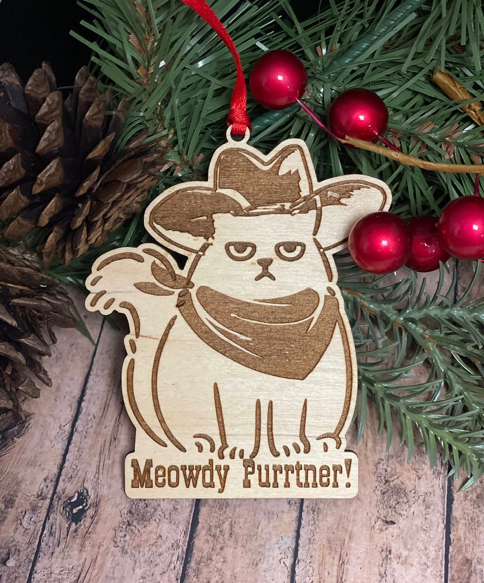 Meowdy Purrtner Ornament