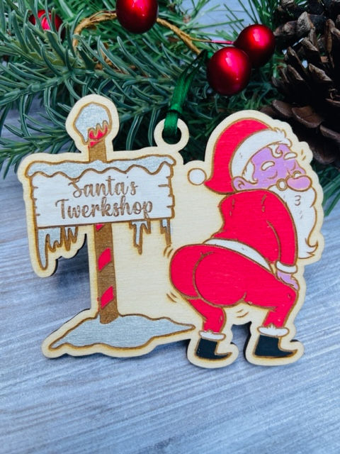 Santa's Twerkshop Ornament