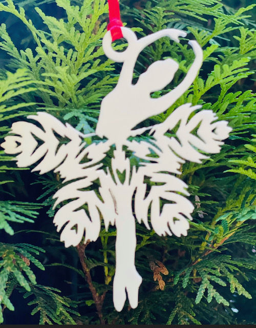Ballerina Snowflake Ornament