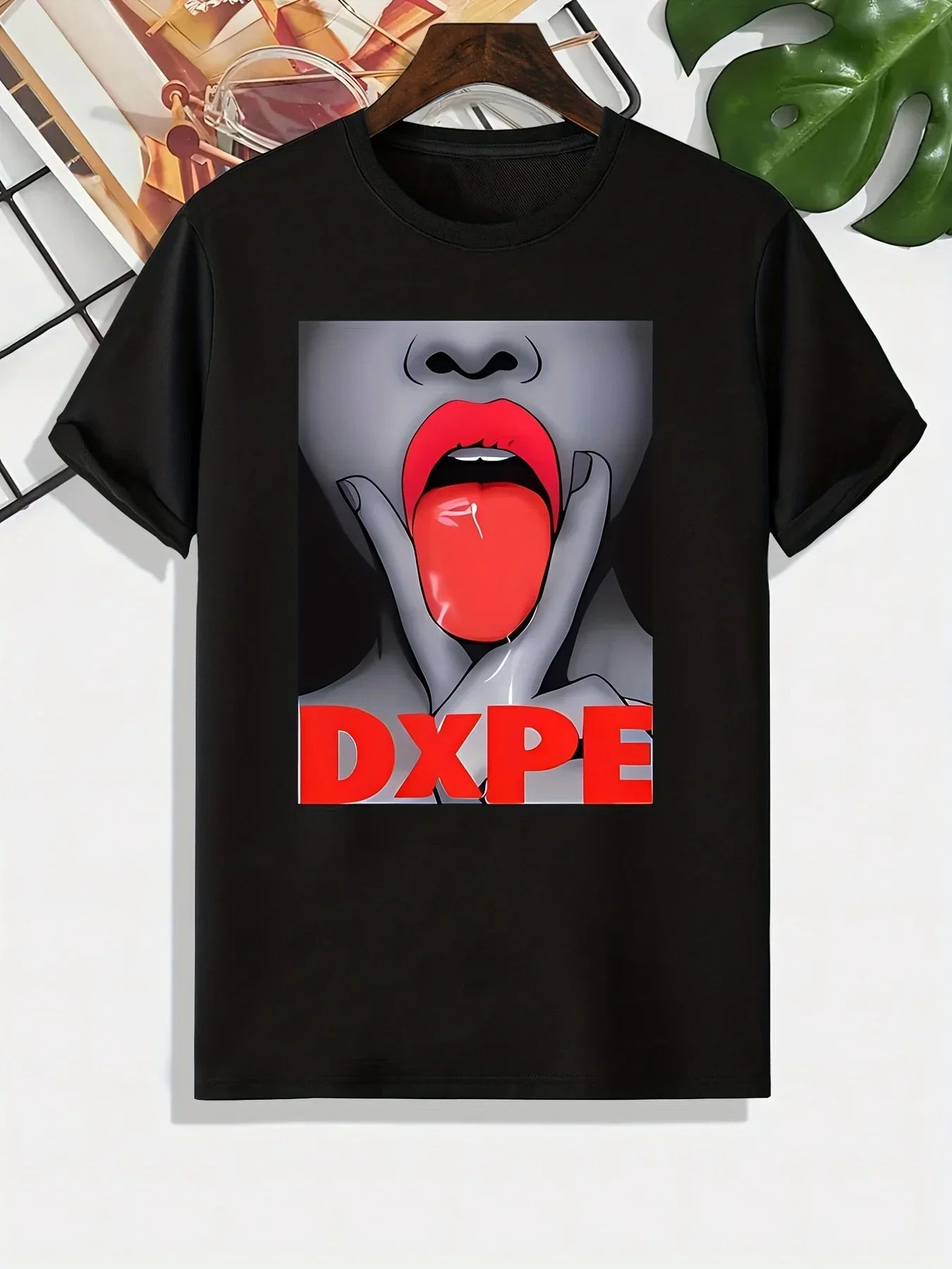 Mens Print Graphic T-shirt, Casual Comfy Tees for Summer.