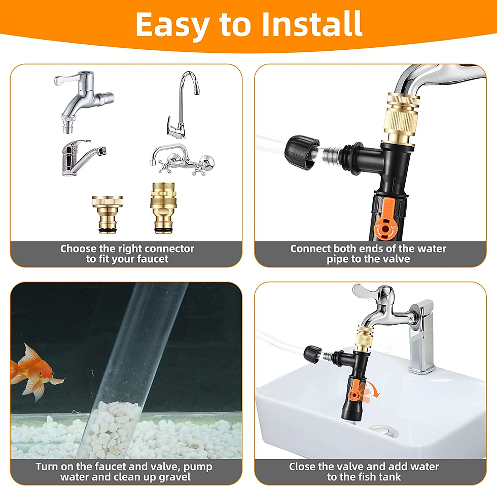 Thumbnail: Gravel Vacuum for Aquarium Water Changer Fish Tank Cleaning Tools,Siphon Univers