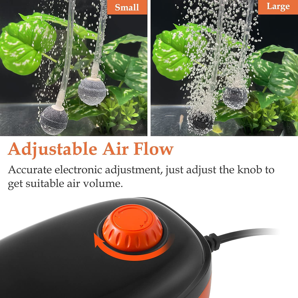 Thumbnail: 4W 5W Aquarium Air Pump, Dual Outlets Oxygen Pump, 6L/Min 10L/Min Ultra Quiet Aq