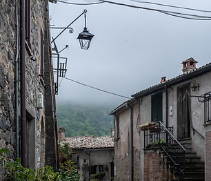 a lantern in a street in Latera