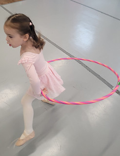 Dance student during class