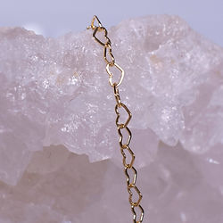 Gold bracelet heard chain