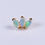 Thumbnail: BVLA 14k Threadless Marquise Fan with AA White Opal - Yellow Gold - 1