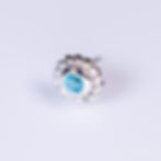 BVLA 14k threadless White Gold Mini Raine with Paraiba Topaz - 1