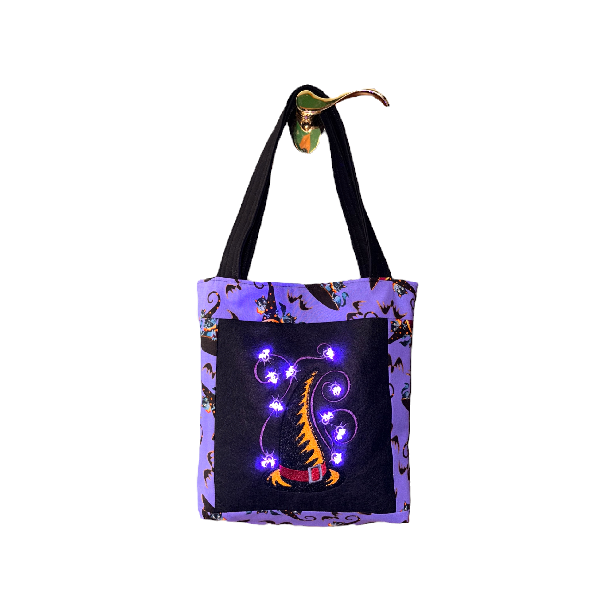 Witch Hat LED Halloween Bag [Black Background]