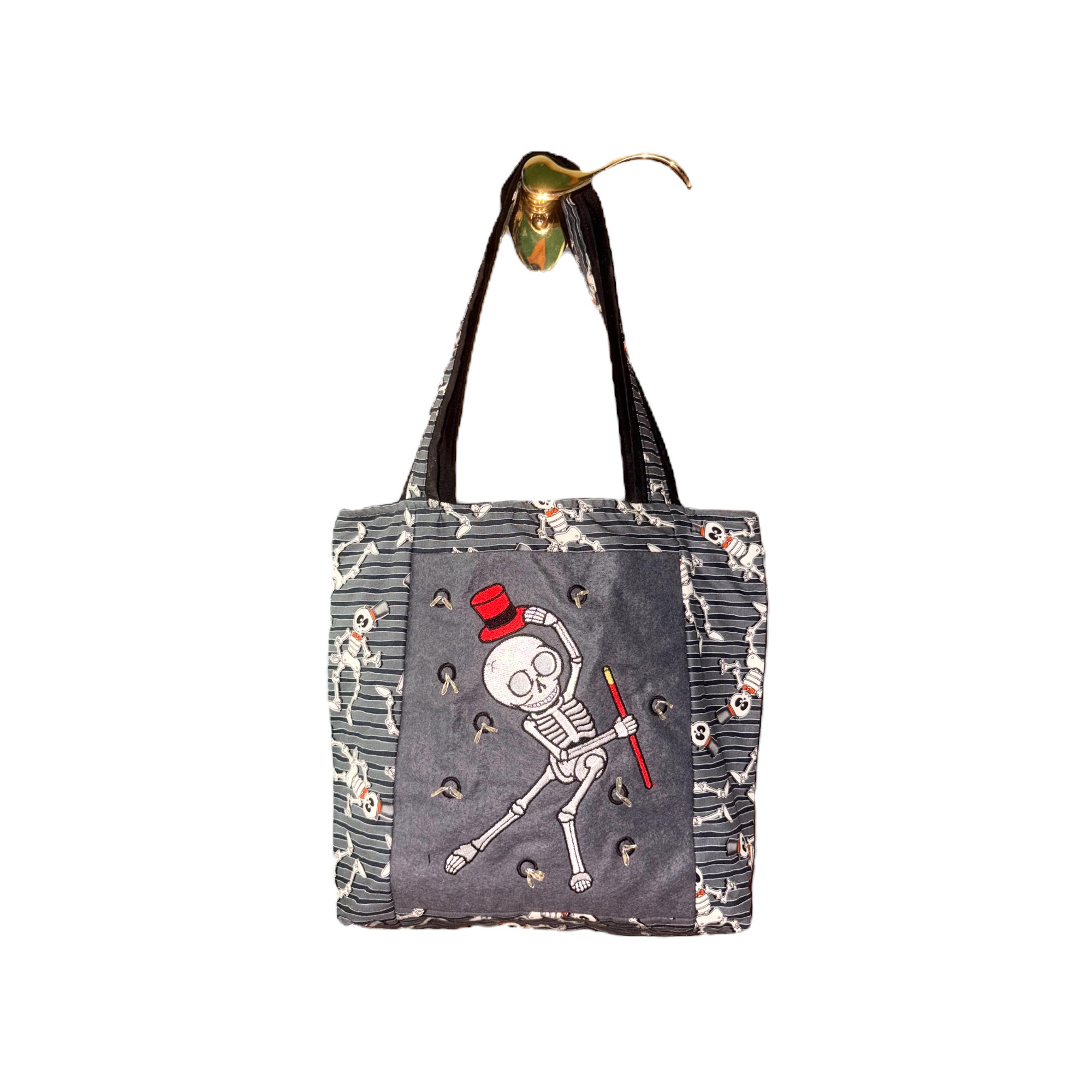 Dancing Skeleton w/ Top Hat LED Halloween Candy Bag