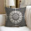 Thumbnail: Kind Soul Eloquent Mosaic Sunflower Pillow 2 Sizes Greys and White