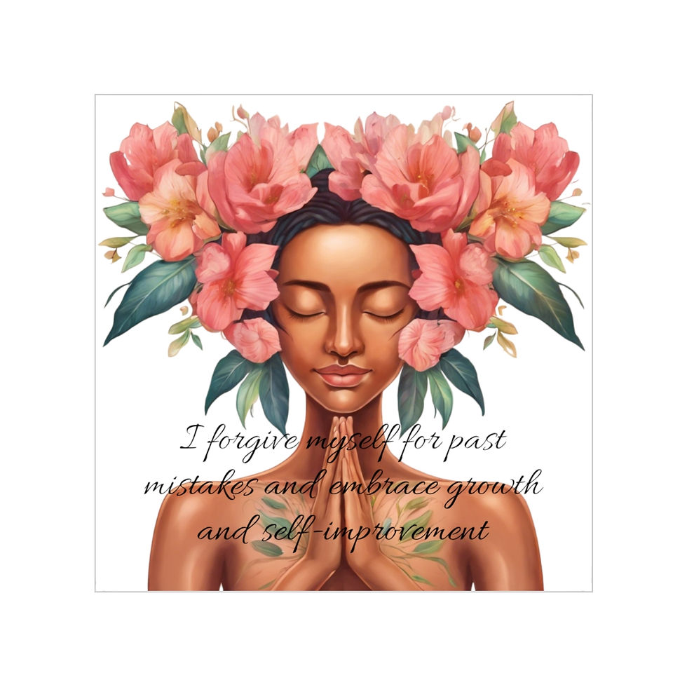 Thumbnail: Self Care Sticker, Affirmatio Stickers, Women with Flowers blossoming from hair, symbolic of transformation