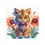 Thumbnail: Baby Tiger Sticker, Transparent Sticker with Cute Baby Tiger and Flowers, Affirmation I Am Love