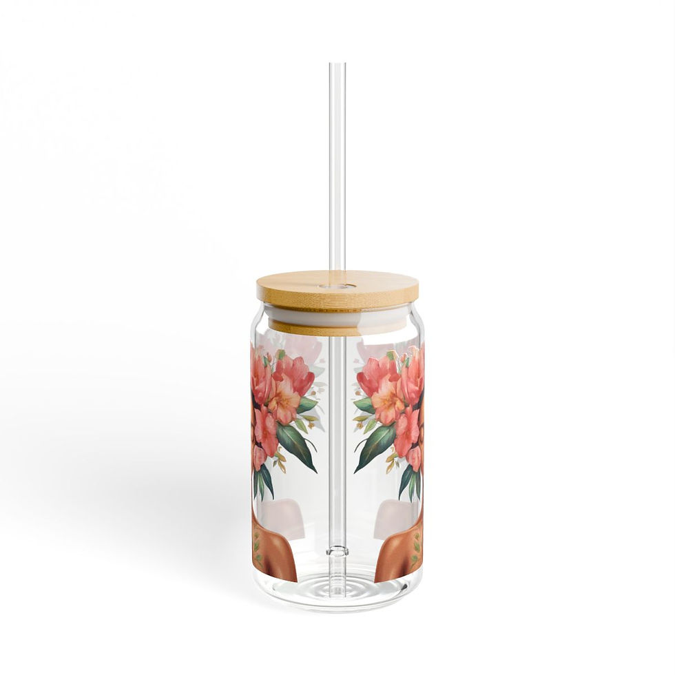 Thumbnail: Self-Care Inspired Sipper Glass, 16oz