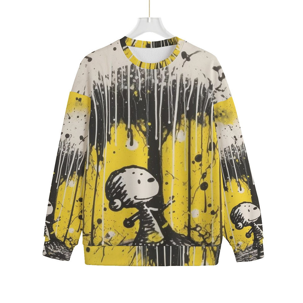 All-Over Print Unisex Knitted Fleece Sweater | Plus Size