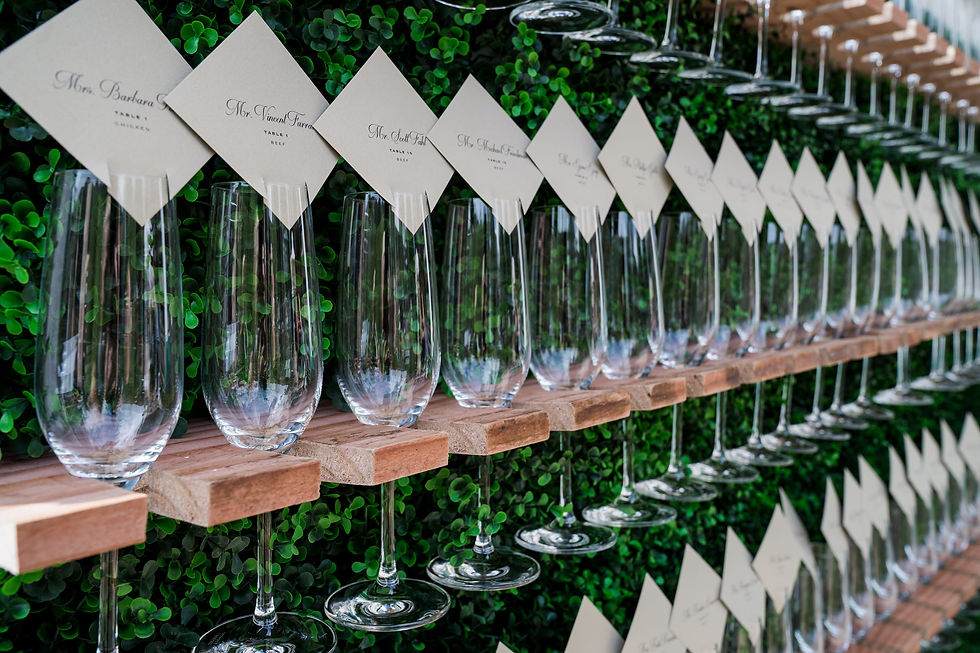 AYW Personalized Champagne Wall Seating Chart