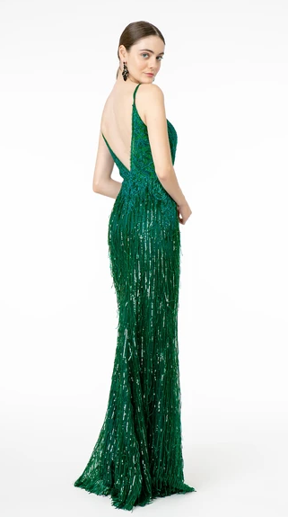 Thumbnail: V-Neck Spaghetti Strap Sheath Dress