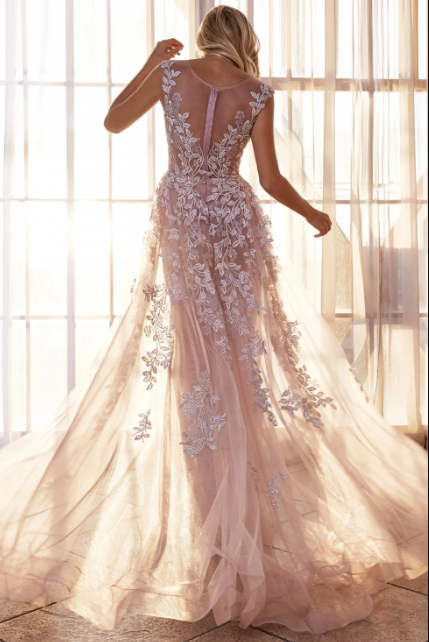 Thumbnail: Illusion Neck A-Line Lace Dress