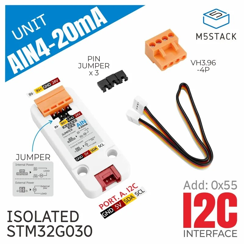 תמונה ממוזערת: אנלוגי ל-12C יחידה 4 - כניסת 20Ma (STM32G030)