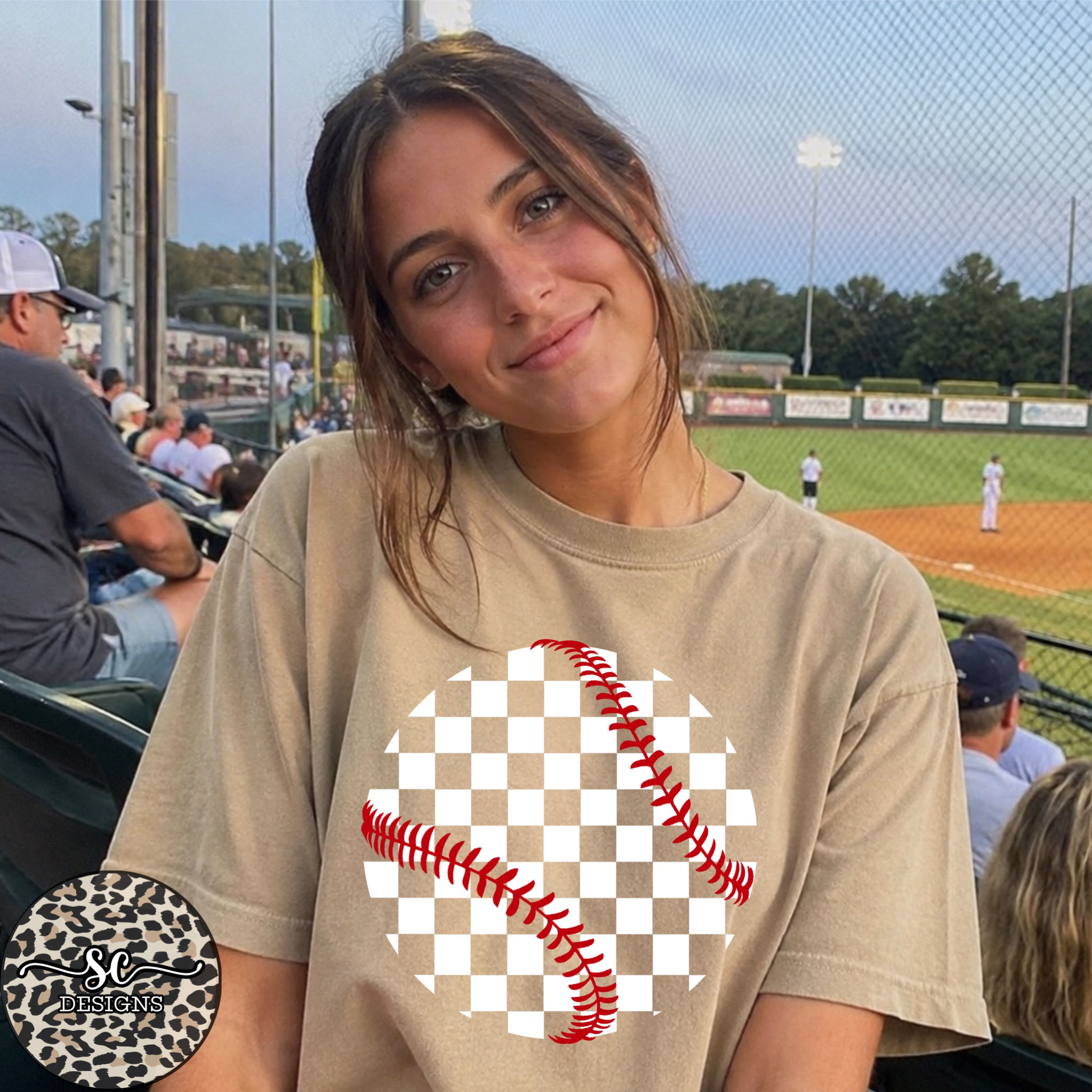 Checkered Baseball Tee