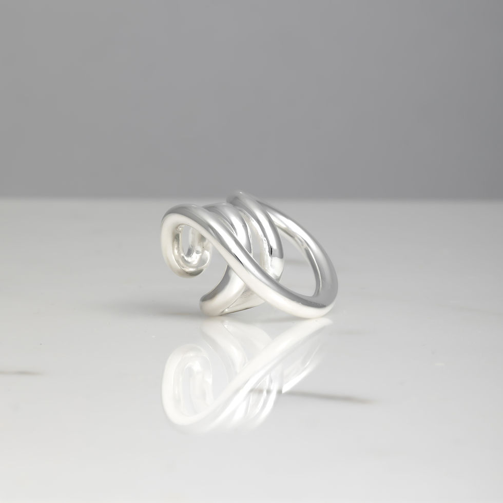 Miniatura: Ear cuff king argento