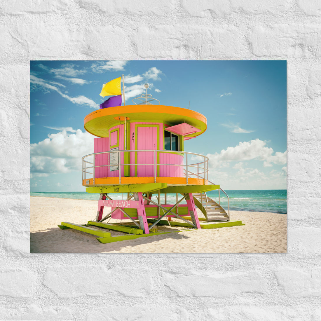 Pinker Rettungsschwimmer Miami (4:3) - Druck