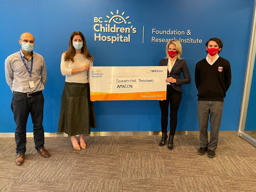 Amacon Donates to BC Children's Hospital