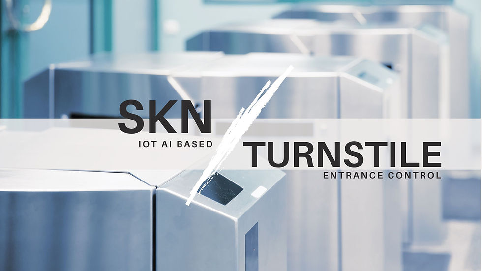 Advanced IoT AI-Based Turnstile by SKN: Leading Innovators in Entrance Control Technology.