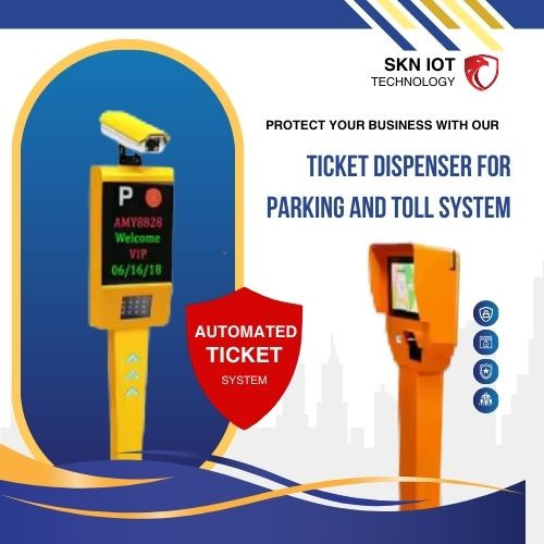 Ticket Dispenser for Parking and Toll System with LPR Camera and QR ...