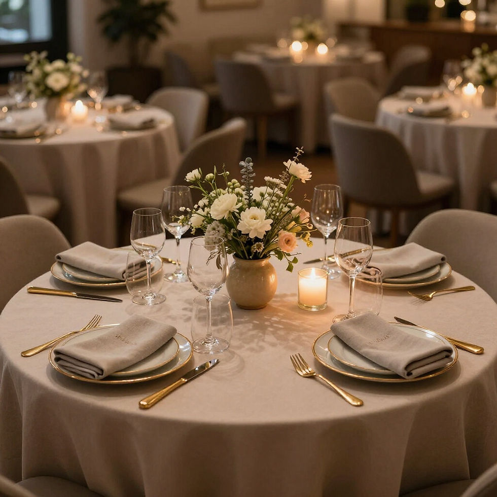 Elegantly set tables, Small Event Venue South Jersey
