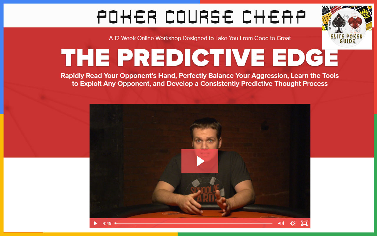 School of Cards - THE PREDICTIVE EDGE - Top Poker Courses Cheap
