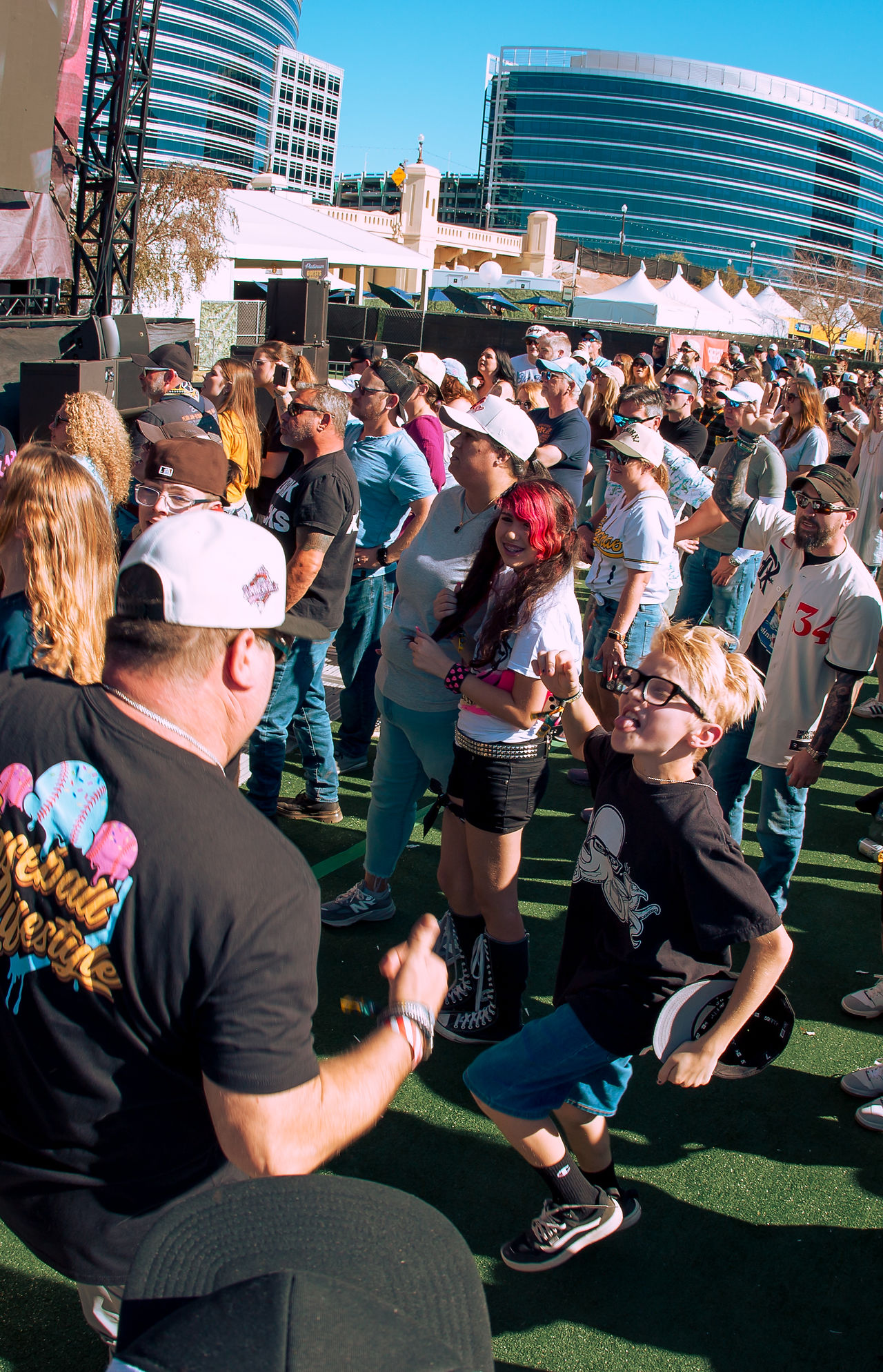 Young fan dancing at a Bowling For Soup show
