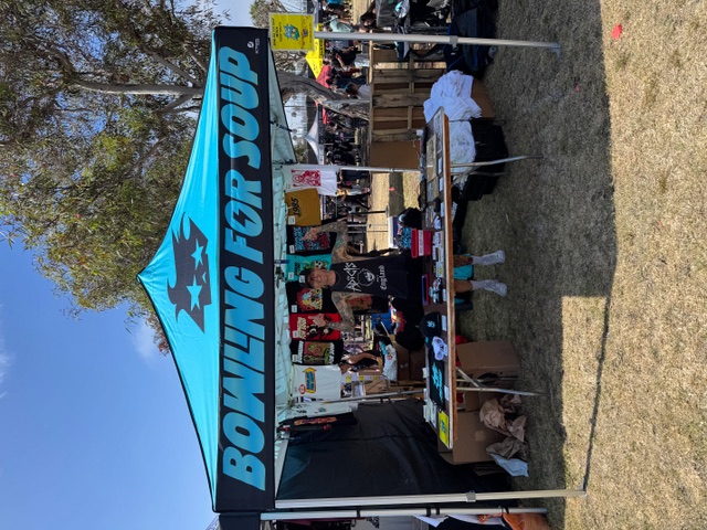 John James Ryan doing merch at Warped Tour