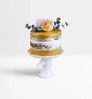 Pastel de bodas de oro